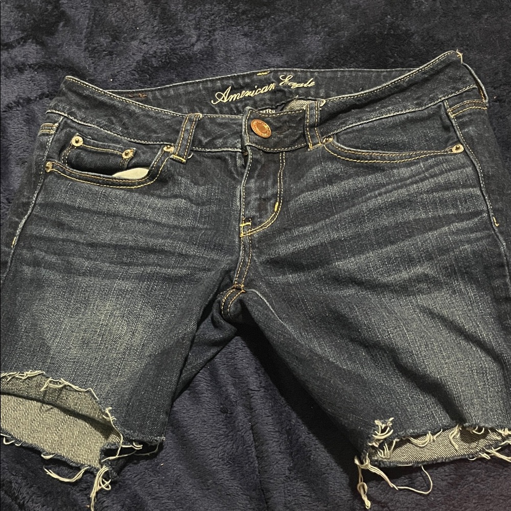American Eagle Outfitters Dark Blue Jean Shorts